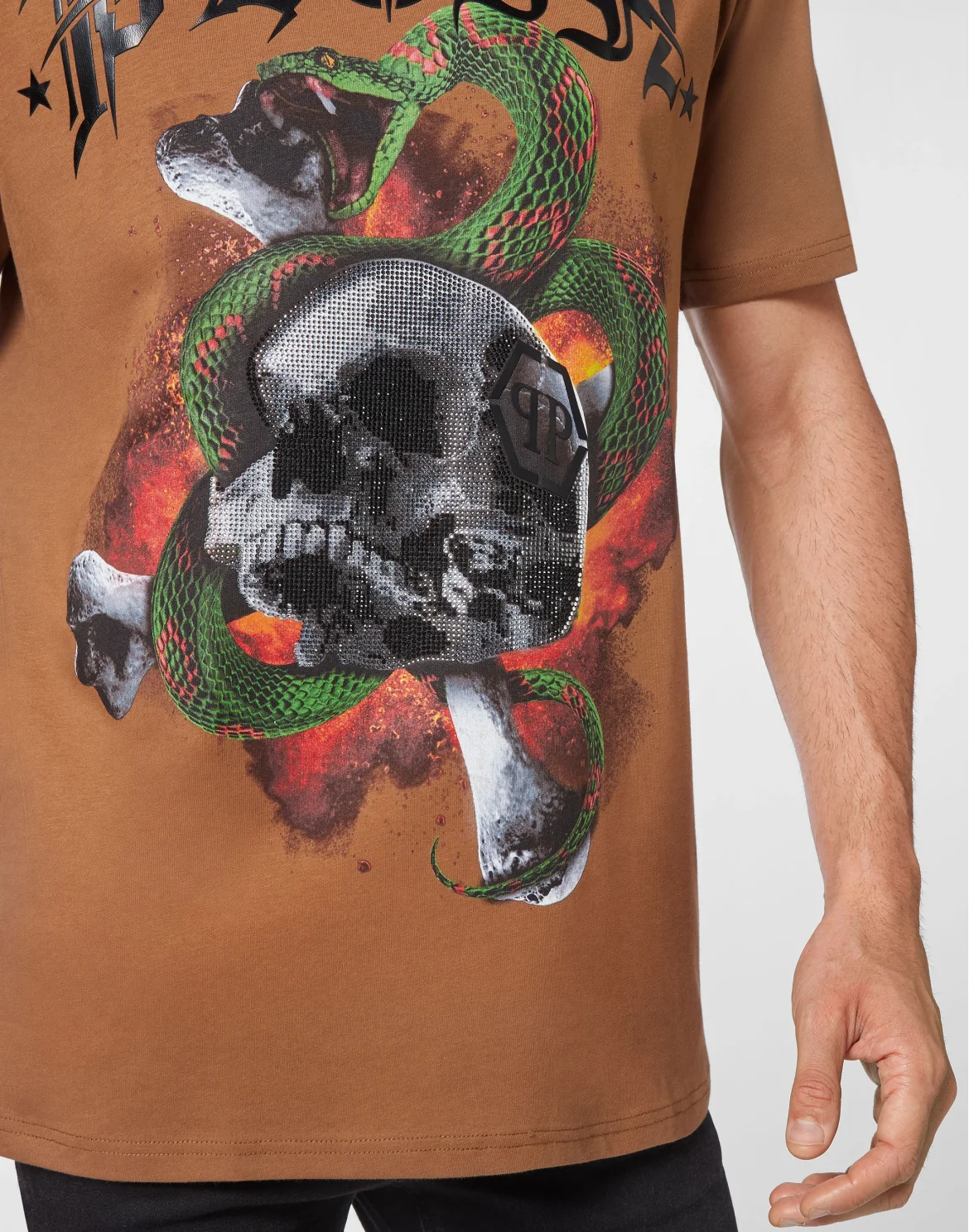 T-shirt Round Neck SS, цвет: Коричневый
