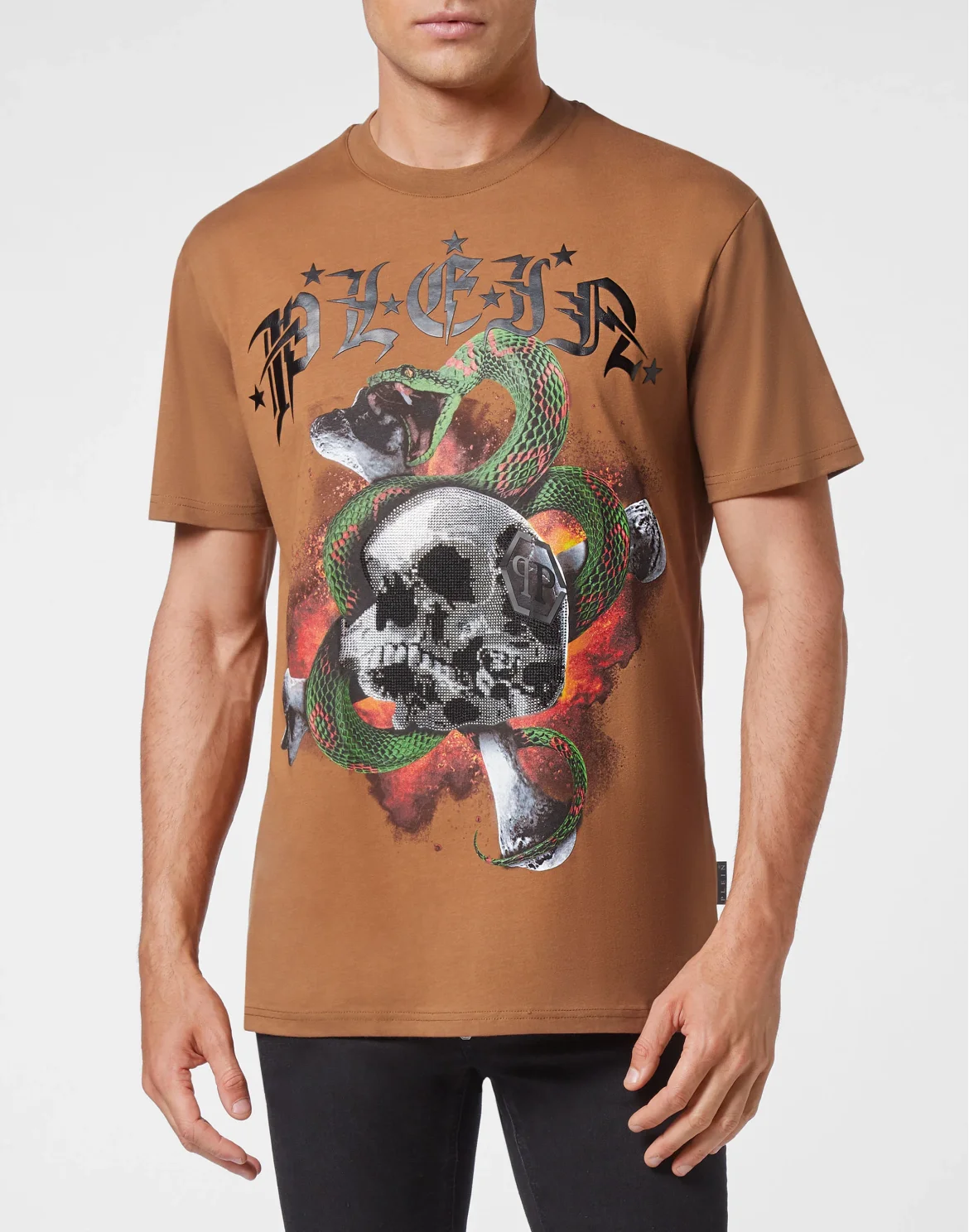 T-shirt Round Neck SS, цвет: Коричневый