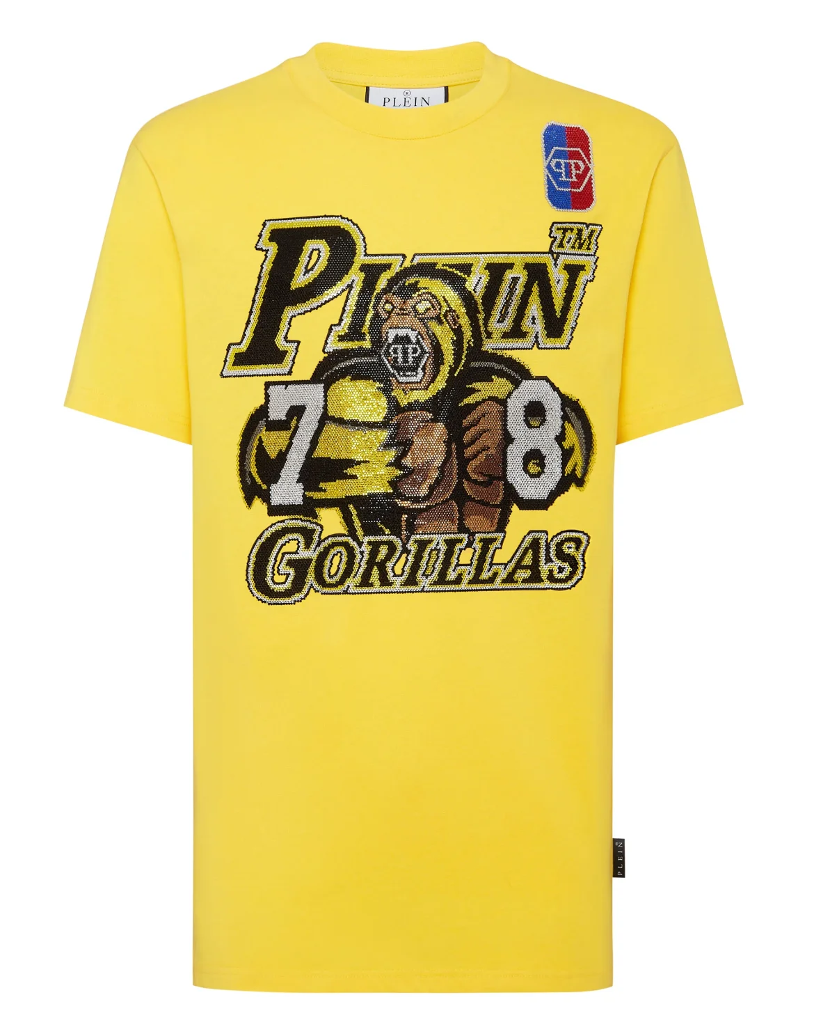 T-shirt Round Neck SS Basketball with Crystals, цвет: Желтый