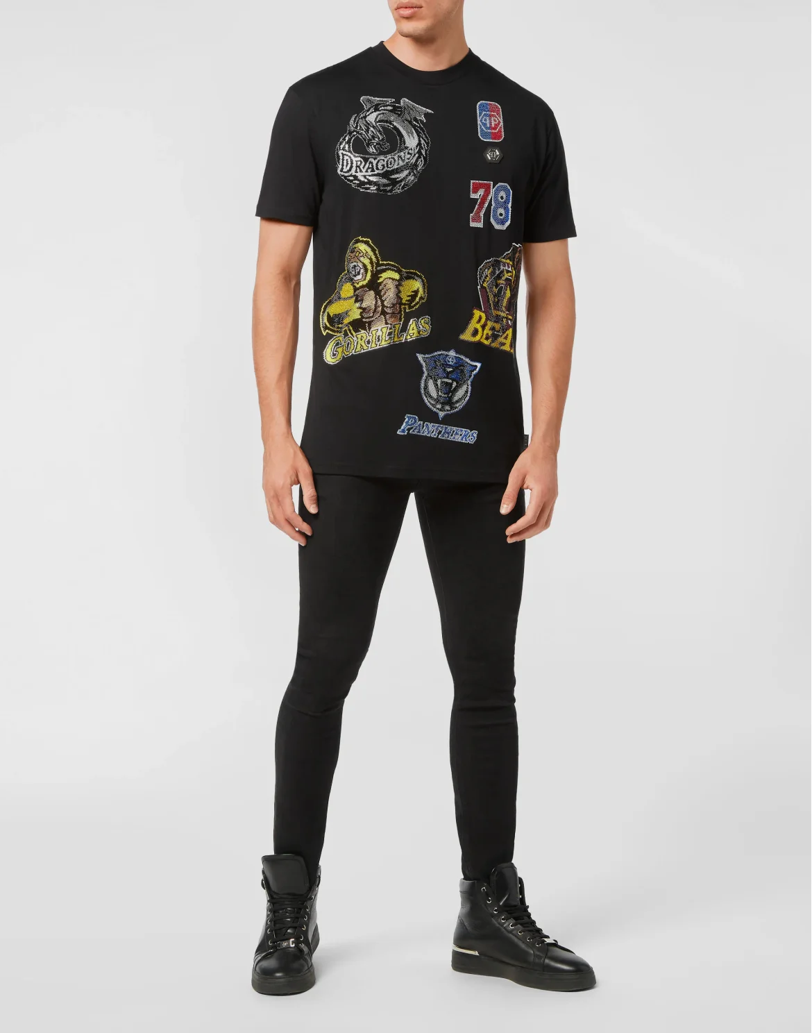 T-shirt Round Neck SS Basketball, цвет: Черный