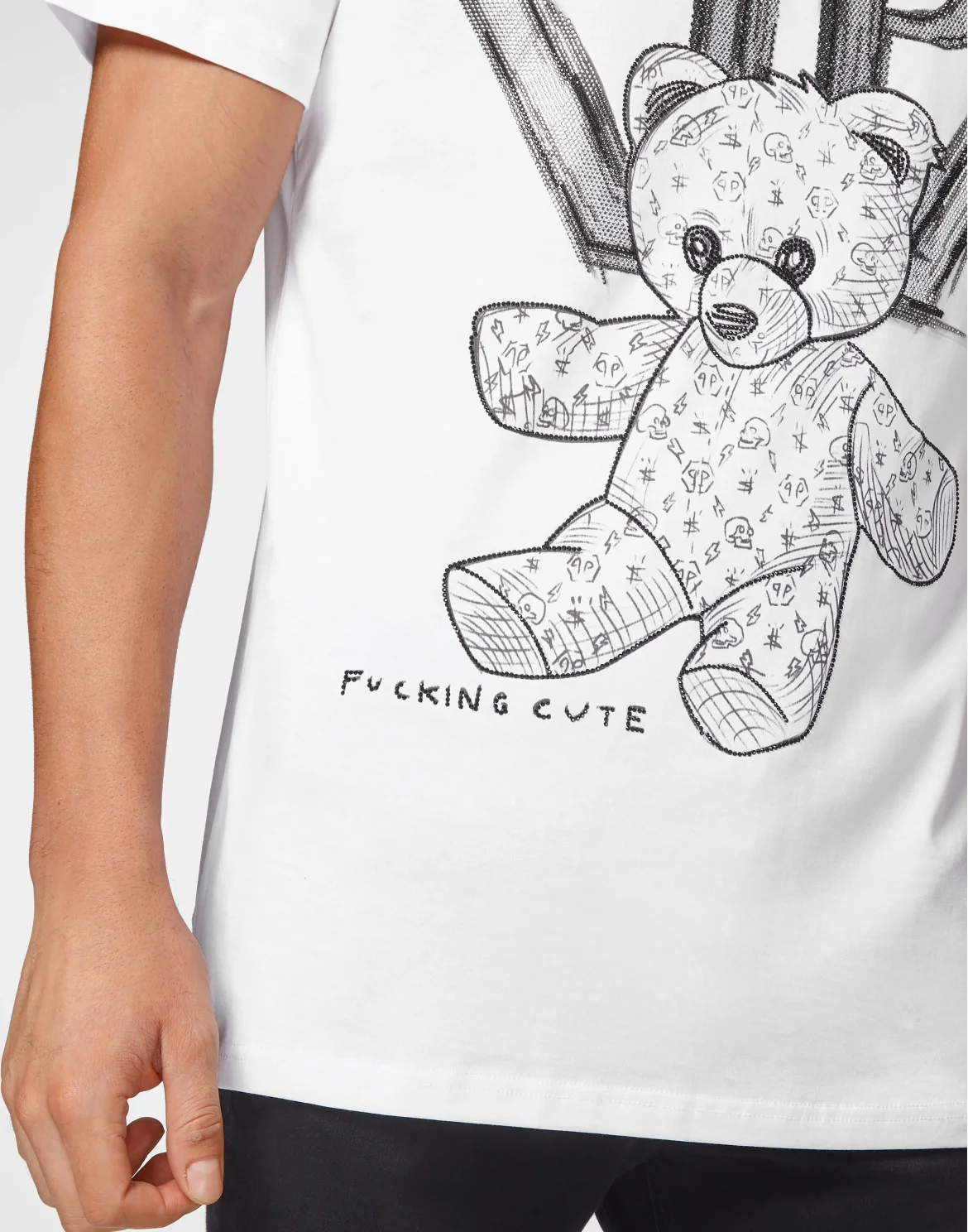 T-shirt Round Neck SS Teddy Bear, цвет: Белый
