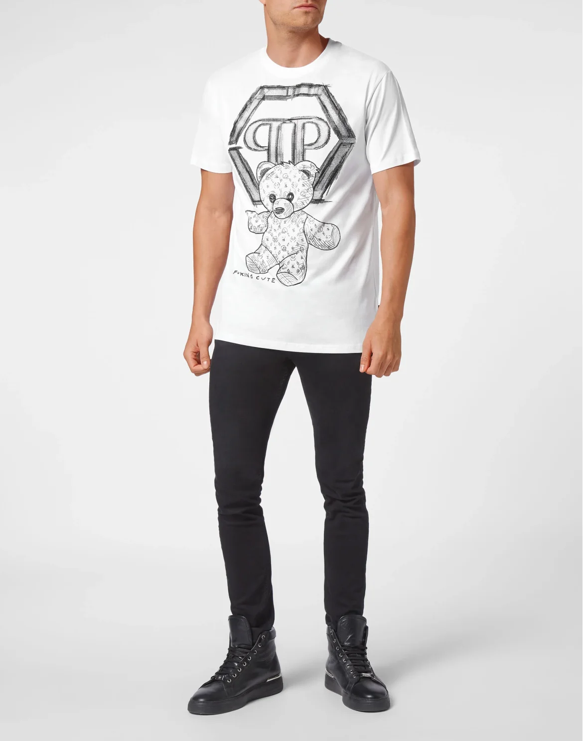 T-shirt Round Neck SS Teddy Bear, цвет: Белый