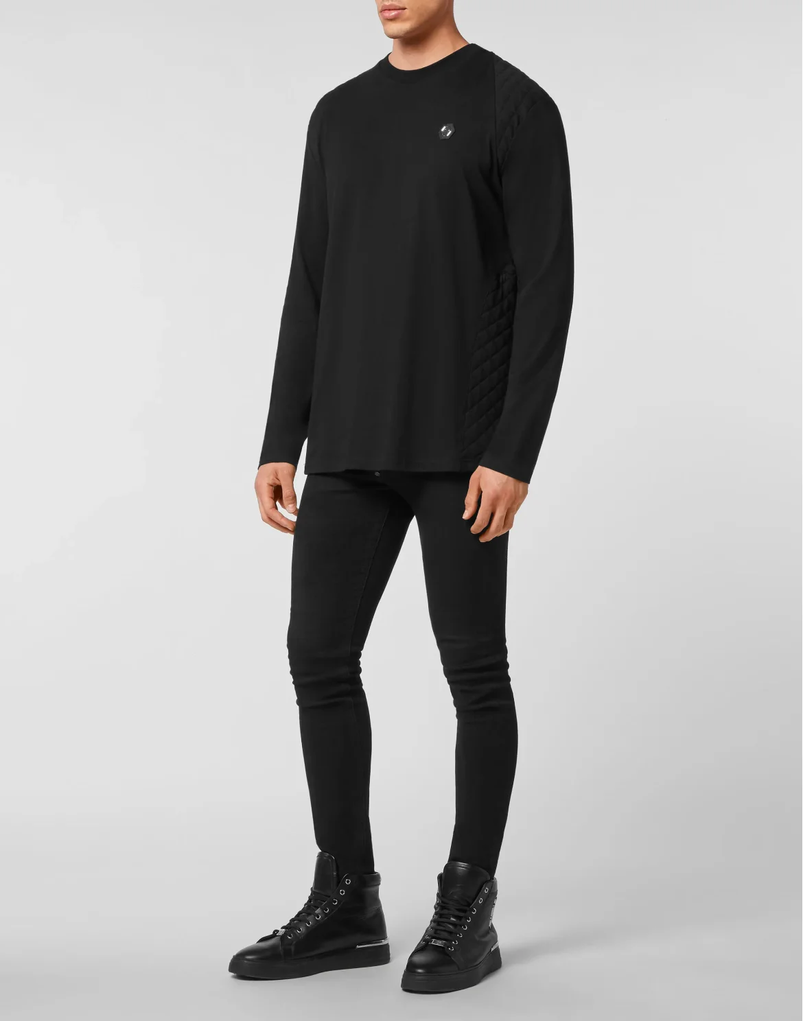 T-shirt Round Neck LS, цвет: Черный