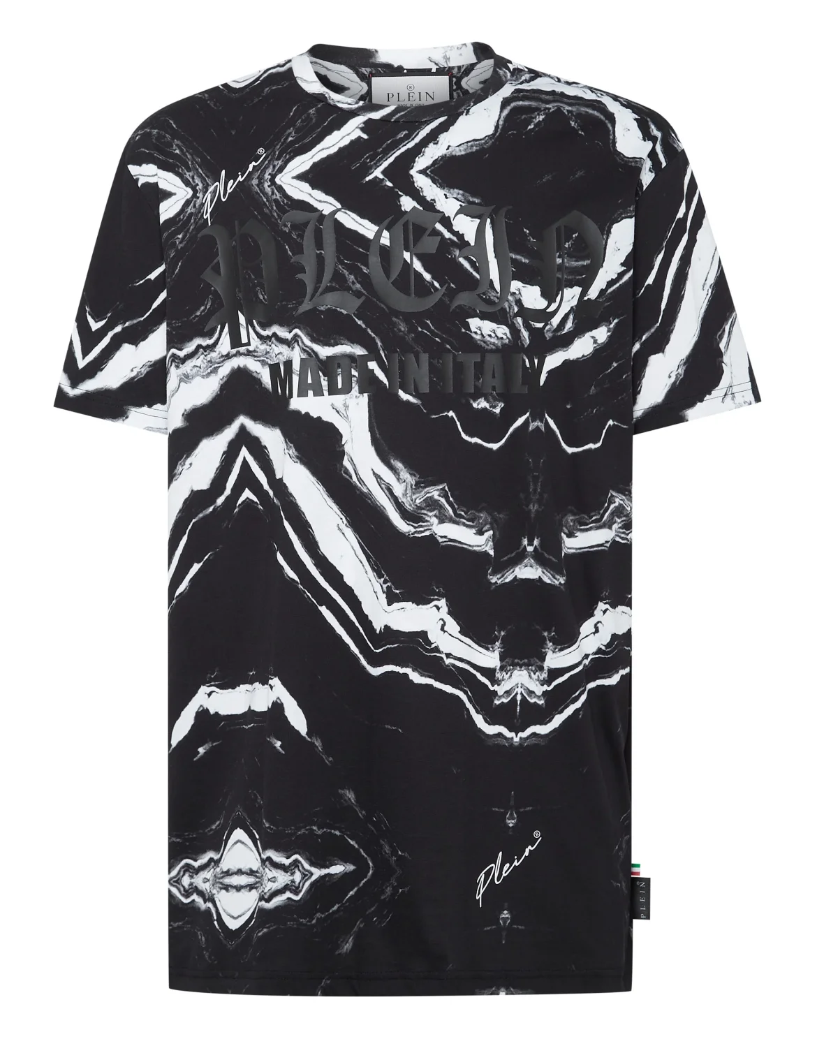 T-shirt Round Neck SS Marble, цвет: Черный