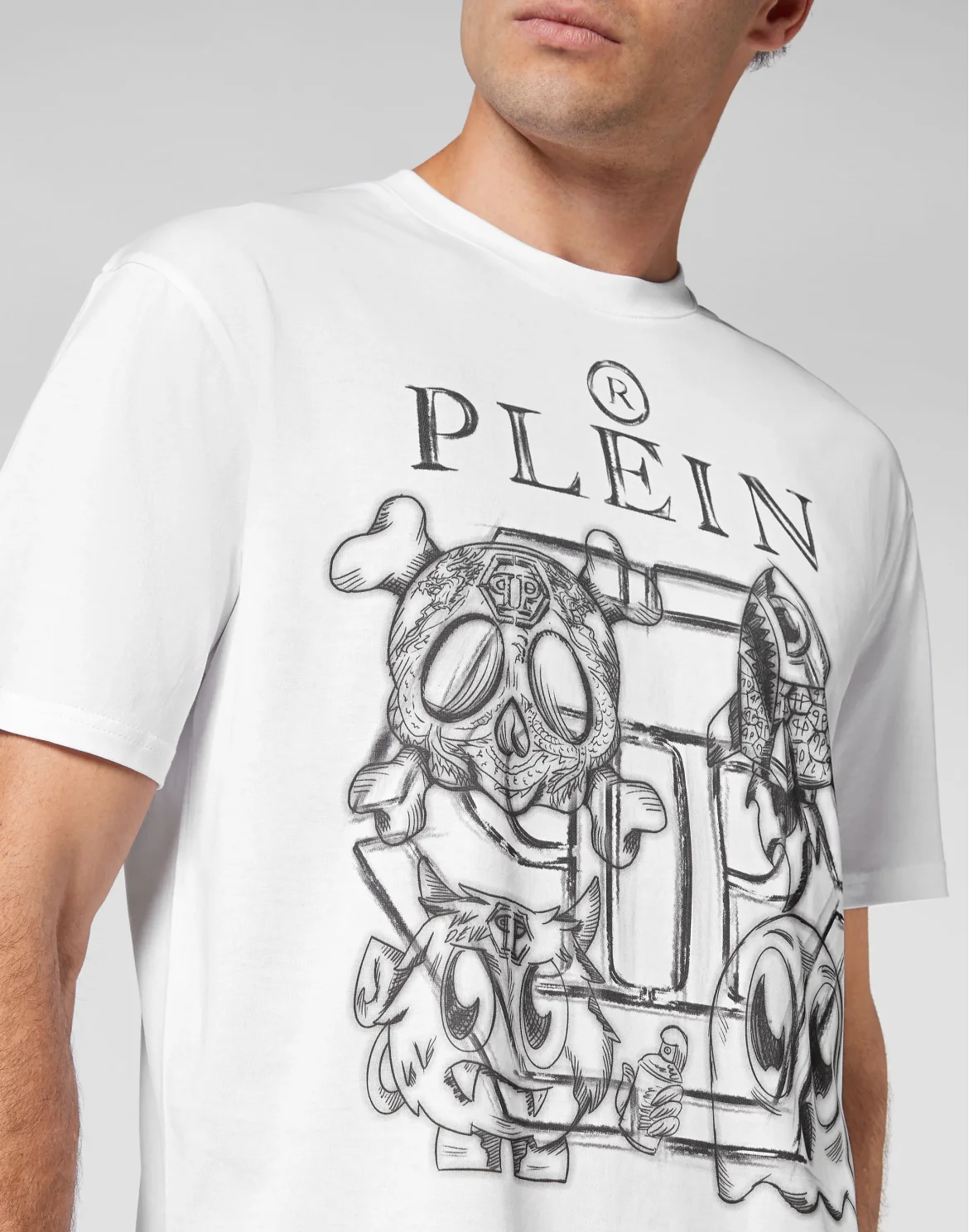 T-shirt Round Neck SS Monsters, цвет: Белый