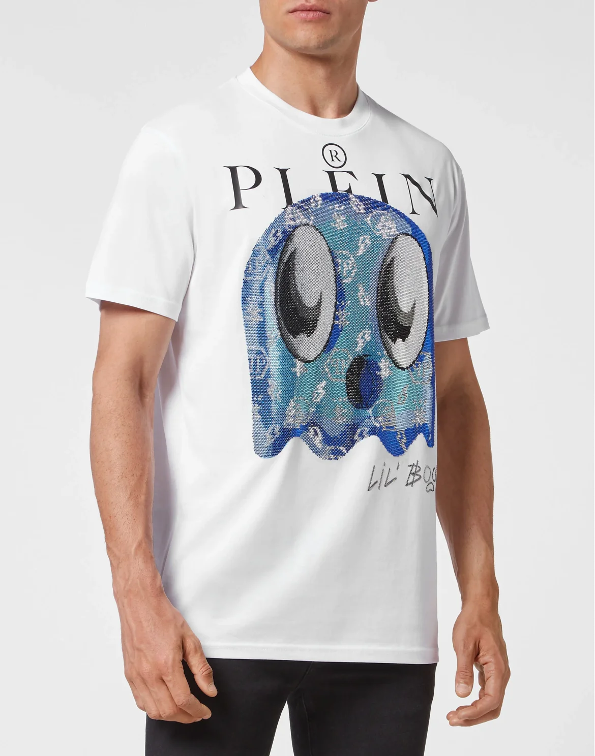 T-shirt Round Neck SS Monsters with Crystals, цвет: Белый