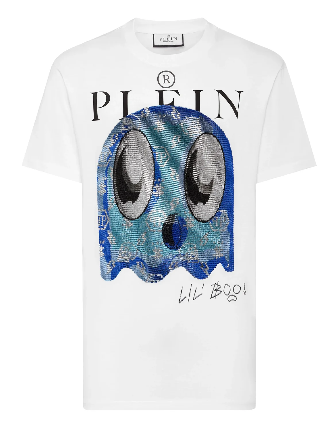 T-shirt Round Neck SS Monsters with Crystals, цвет: Белый