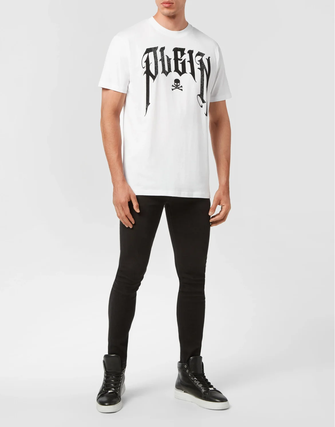 T-shirt Round Neck SS Gothic Plein, цвет: Белый