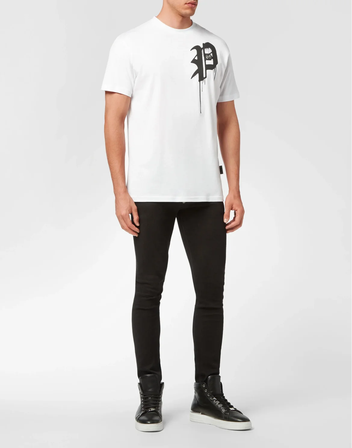 T-shirt Round Neck SS Gothic Plein, цвет: Белый