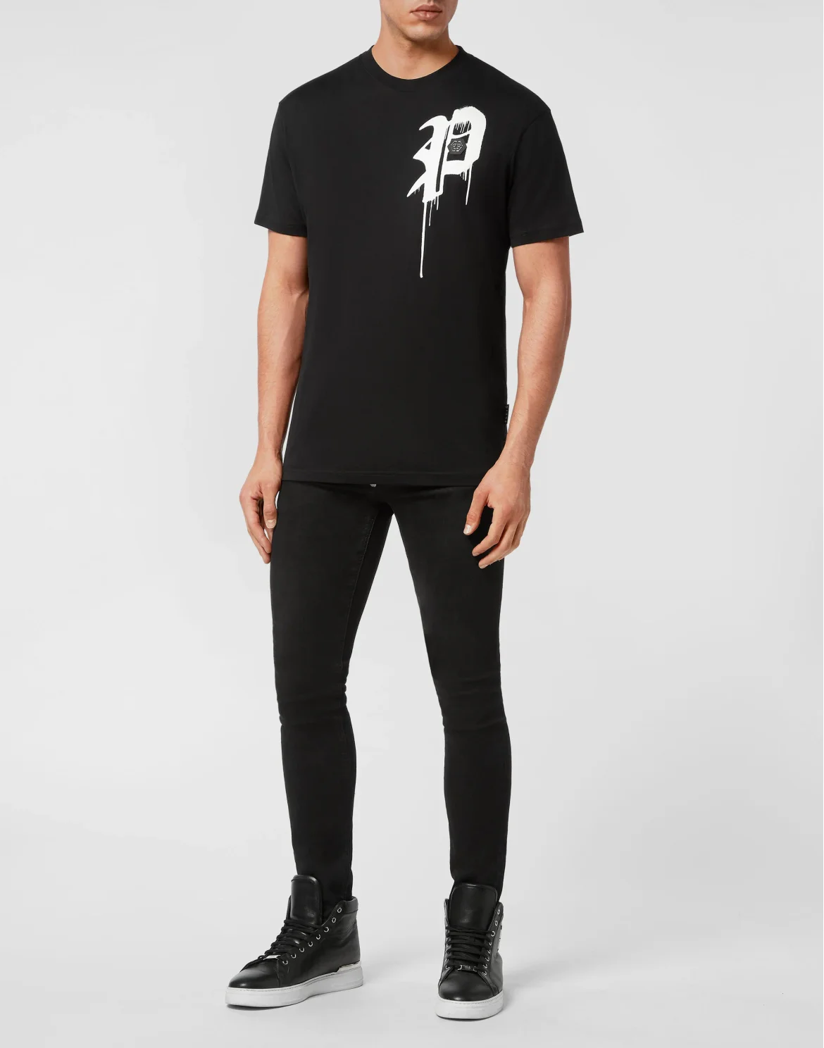 T-shirt Round Neck SS Gothic Plein, цвет: Черный