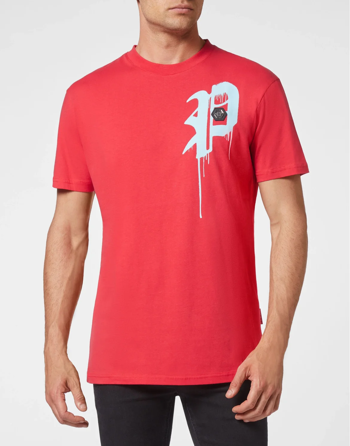 T-shirt Round Neck SS Gothic Plein, цвет: Красный