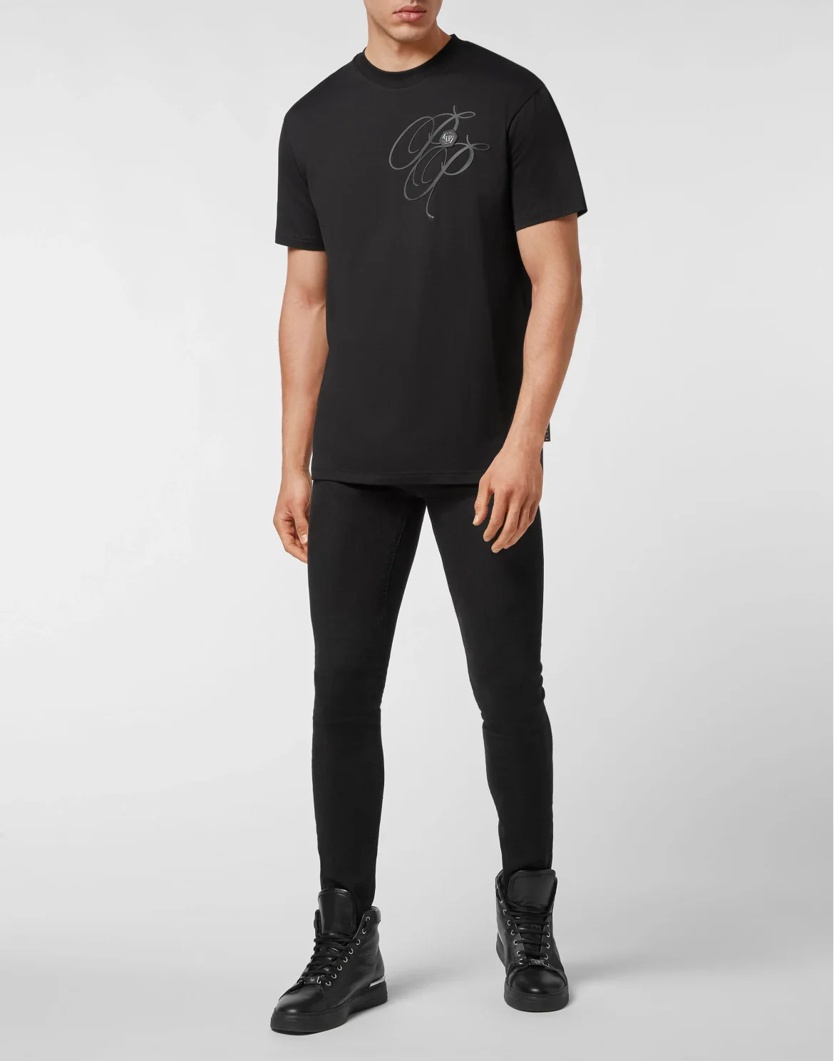 T-shirt Round Neck SS Plein Empire, цвет: Черный