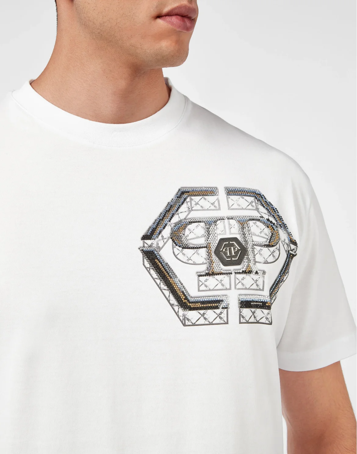 T-shirt Round Neck SS Hexagon, цвет: Белый
