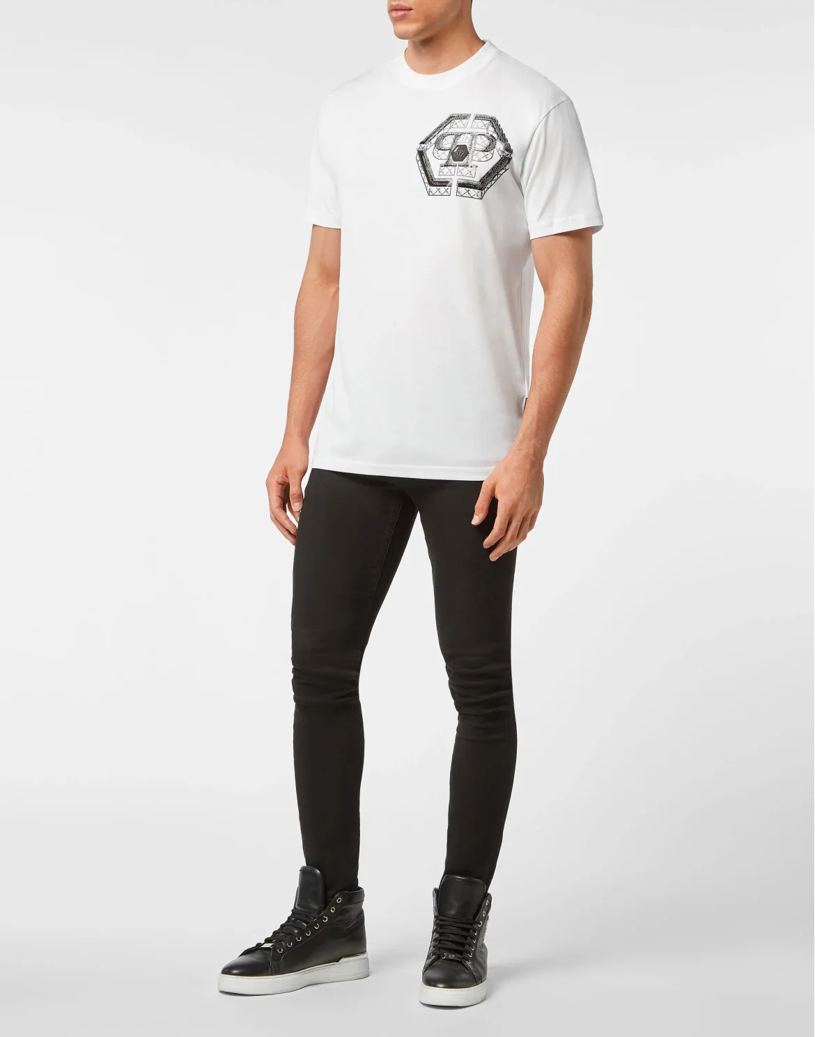 T-shirt Round Neck SS Hexagon, цвет: Белый