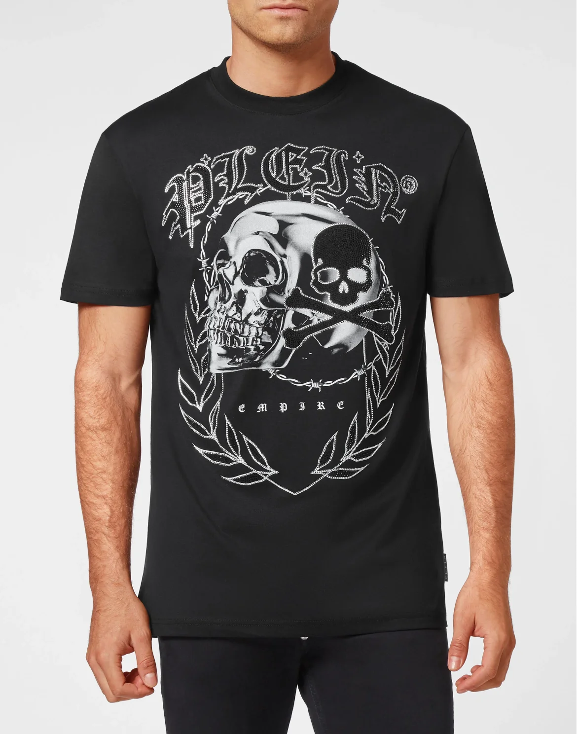 T-shirt Round Neck SS Plein Empire, цвет: Черный