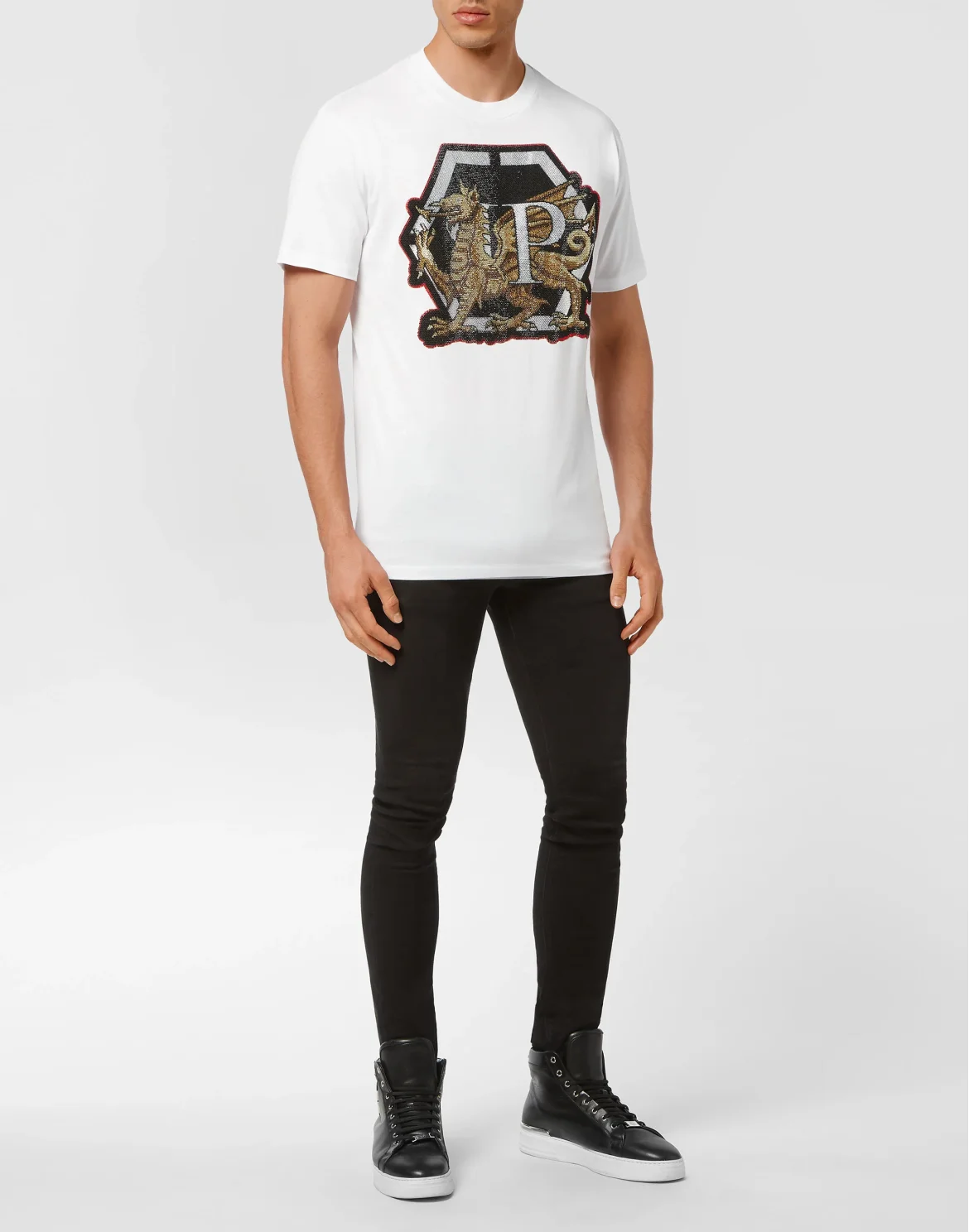 T-shirt Round Neck SS Dragon, цвет: Белый