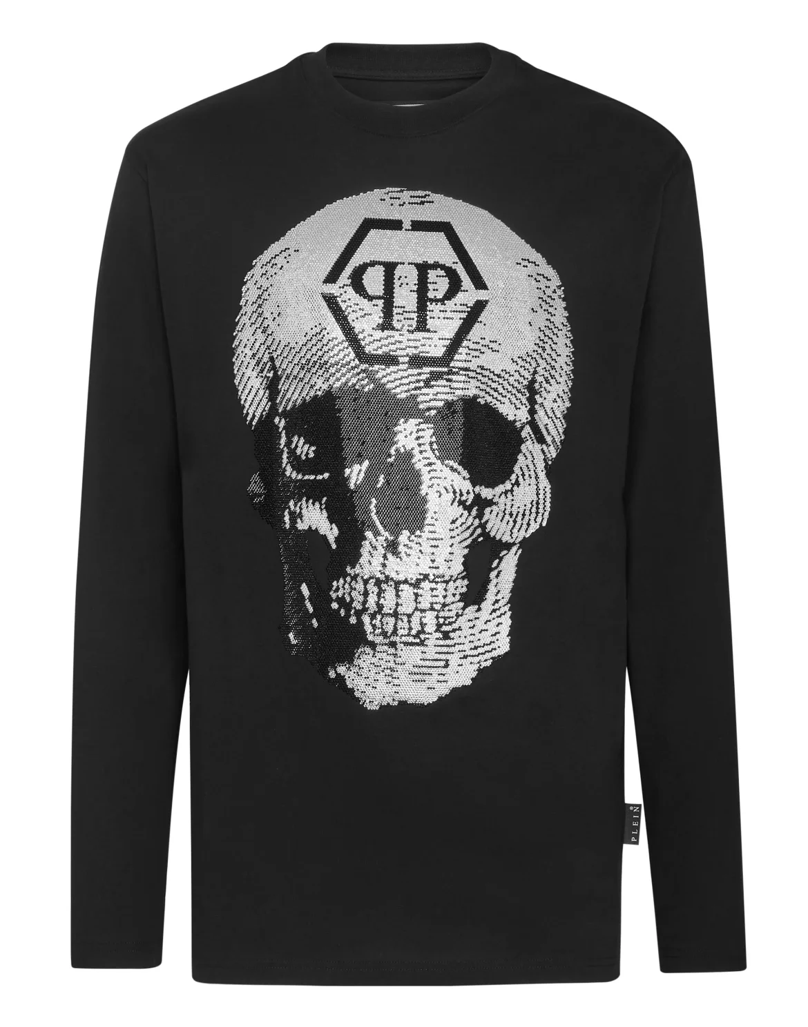 T-shirt Round Neck LS Skull, цвет: Черный