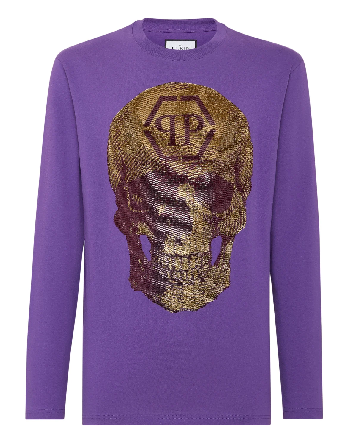 T-shirt Round Neck LS Skull, цвет: Фиолетовый