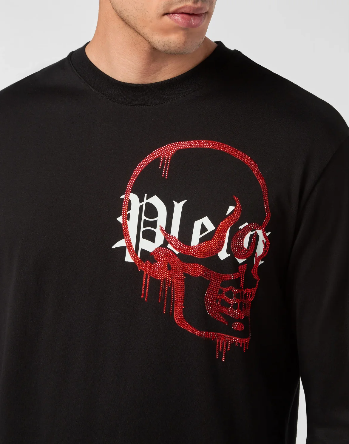 T-shirt Round Neck LS Graffiti, цвет: Черный