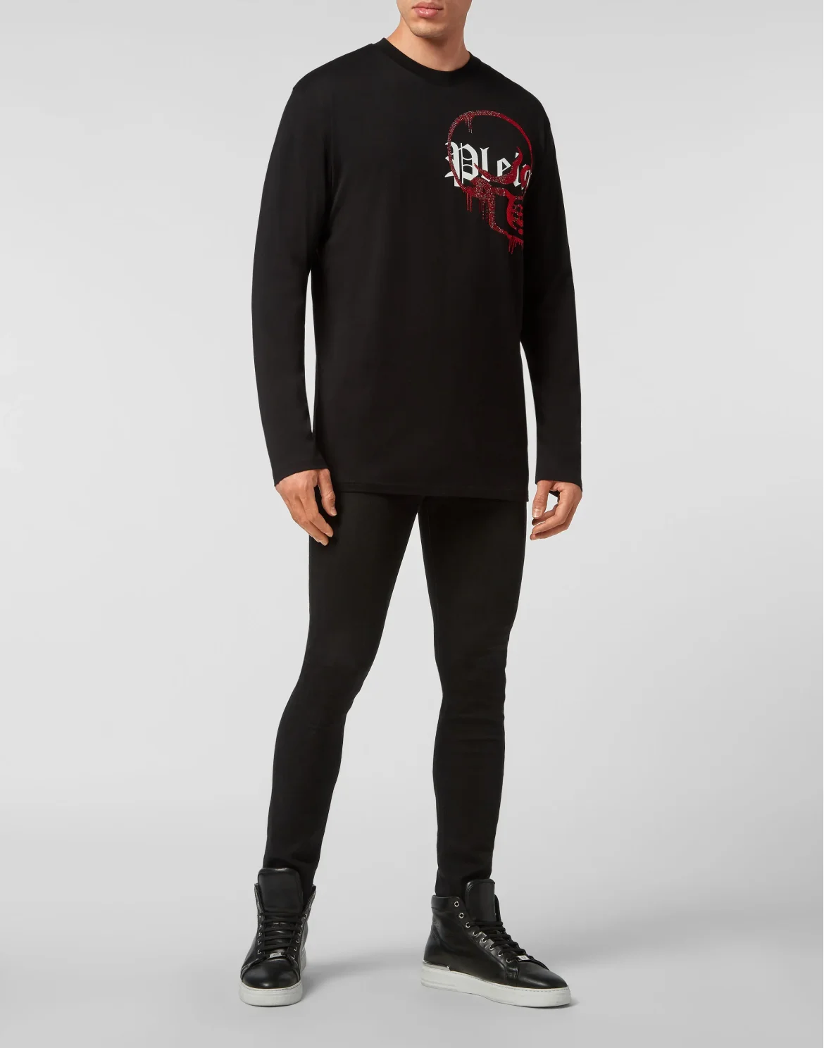 T-shirt Round Neck LS Graffiti, цвет: Черный