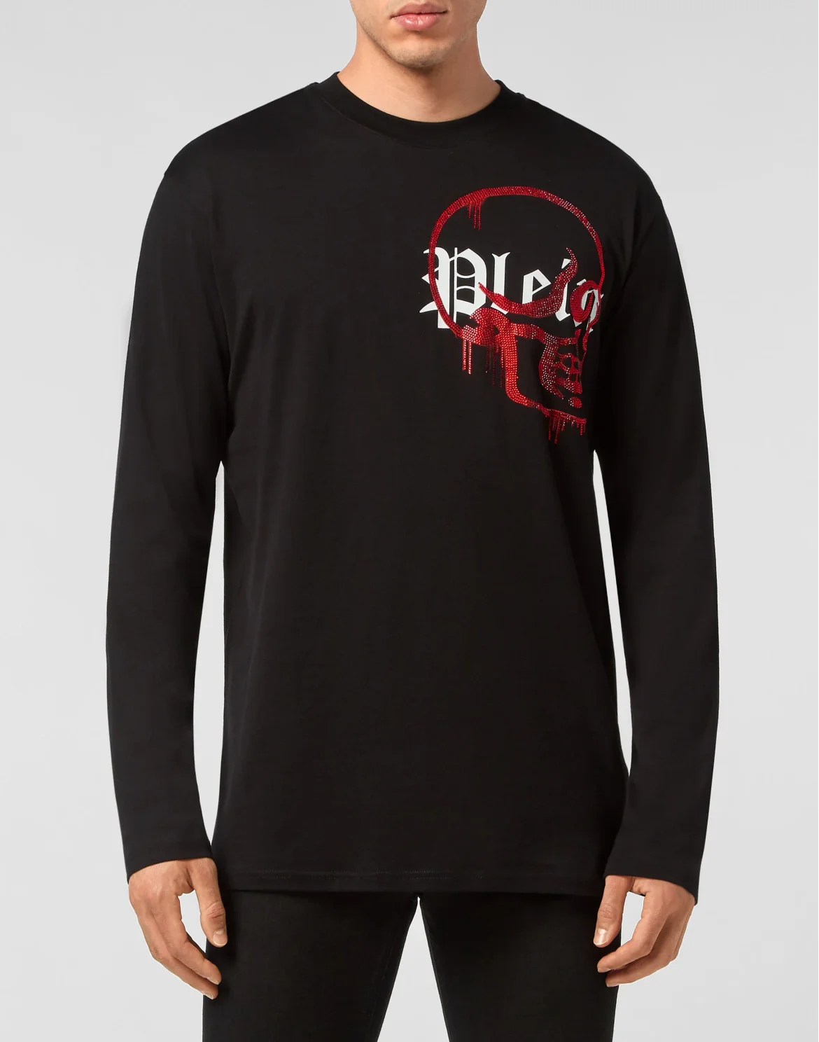 T-shirt Round Neck LS Graffiti, цвет: Черный