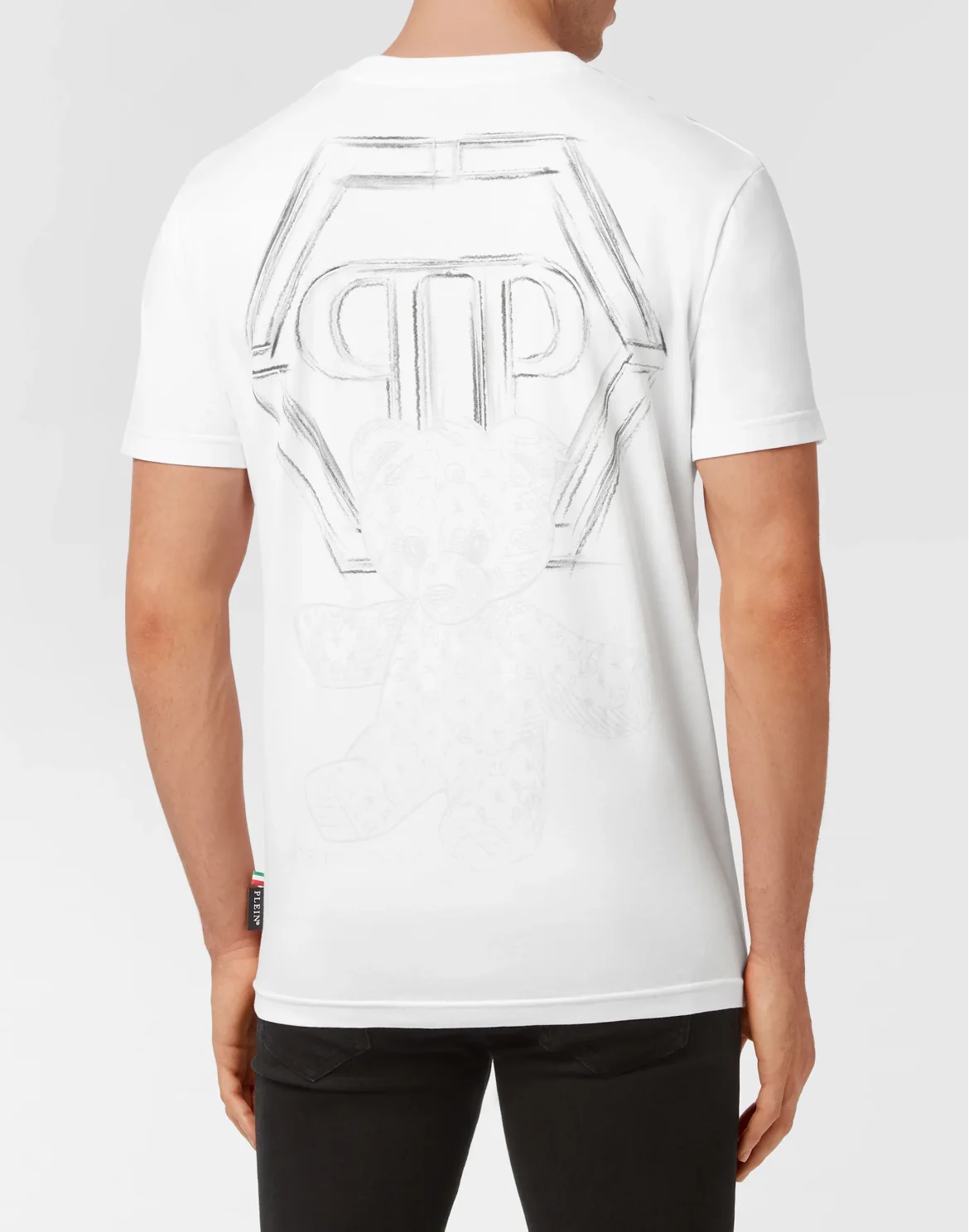 T-shirt Round Neck Teddy Bear, цвет: Белый
