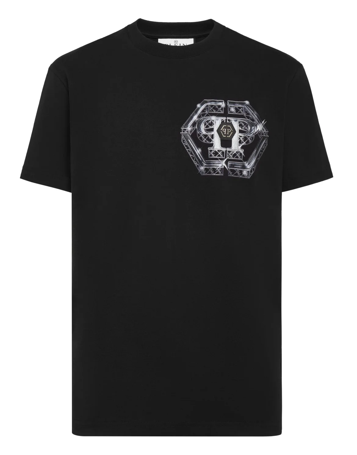 T-shirt Round Neck Skull, цвет: Черный