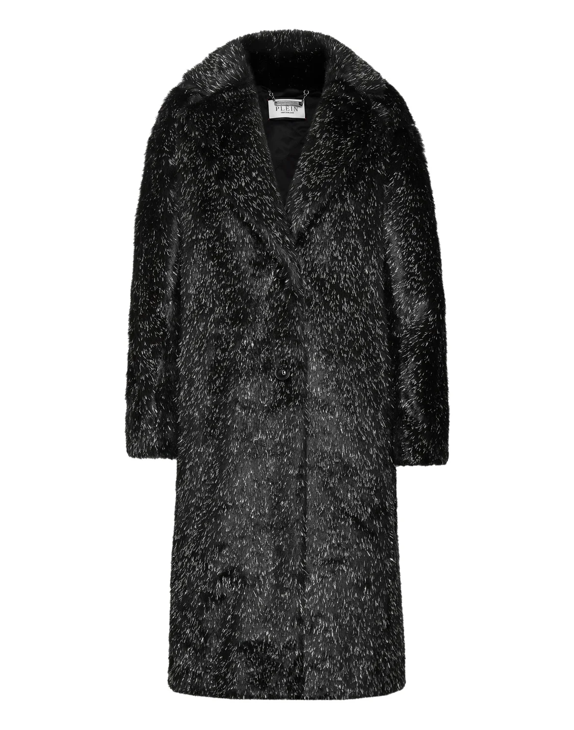 Eco Fur Long Coat Skull, цвет: Черный