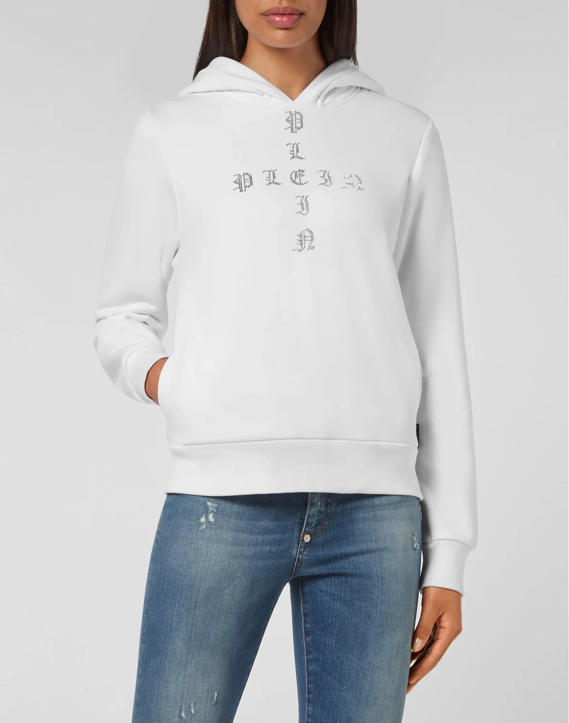 Hoodie sweatshirt Gothic Plein, цвет: Белый