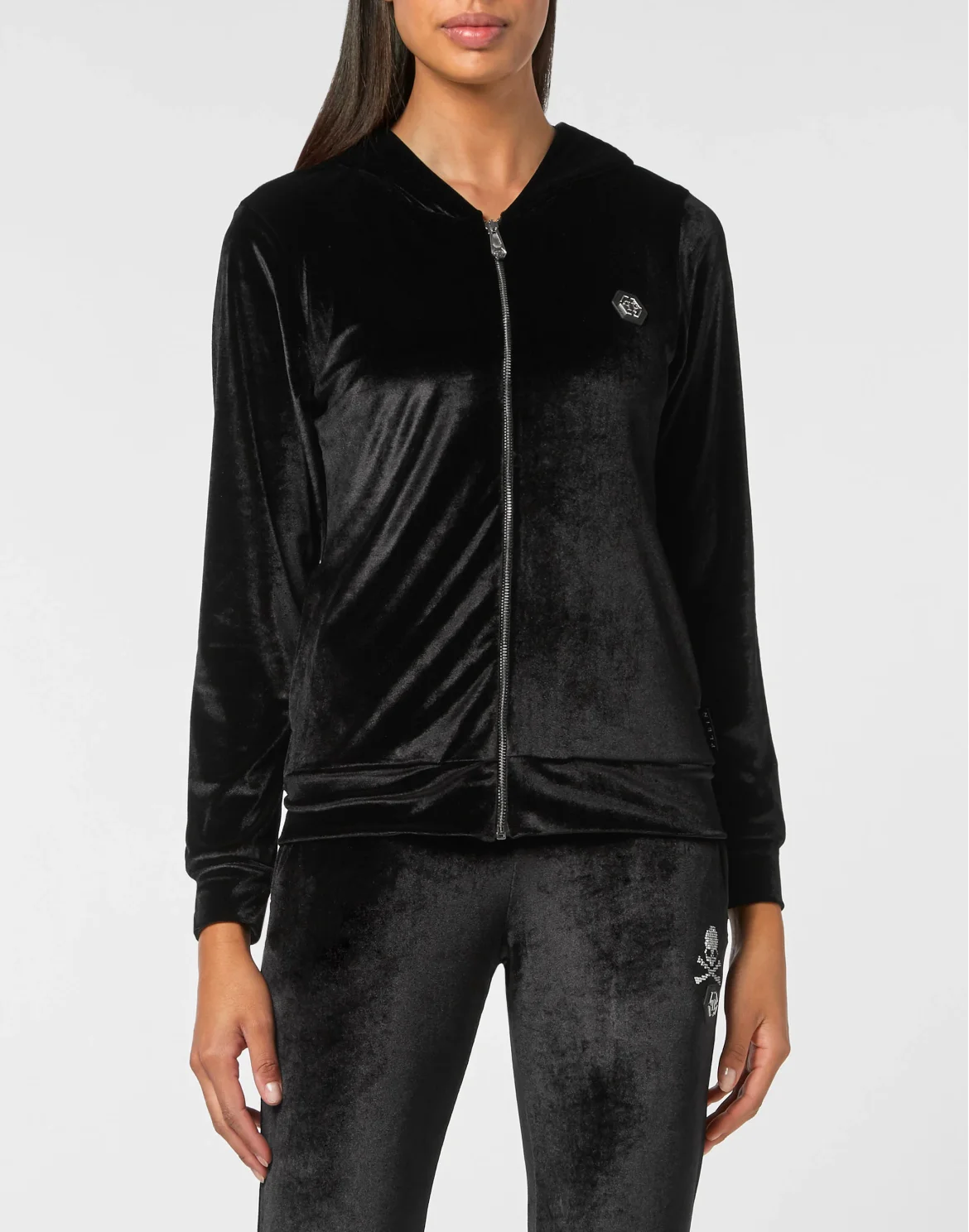 Jogging Pants Gothic Plein with Crystals, цвет: Черный