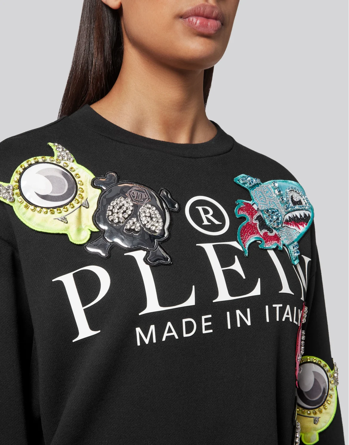 Roundneck Pullover Monsters with Crystals, цвет: Мультиколор