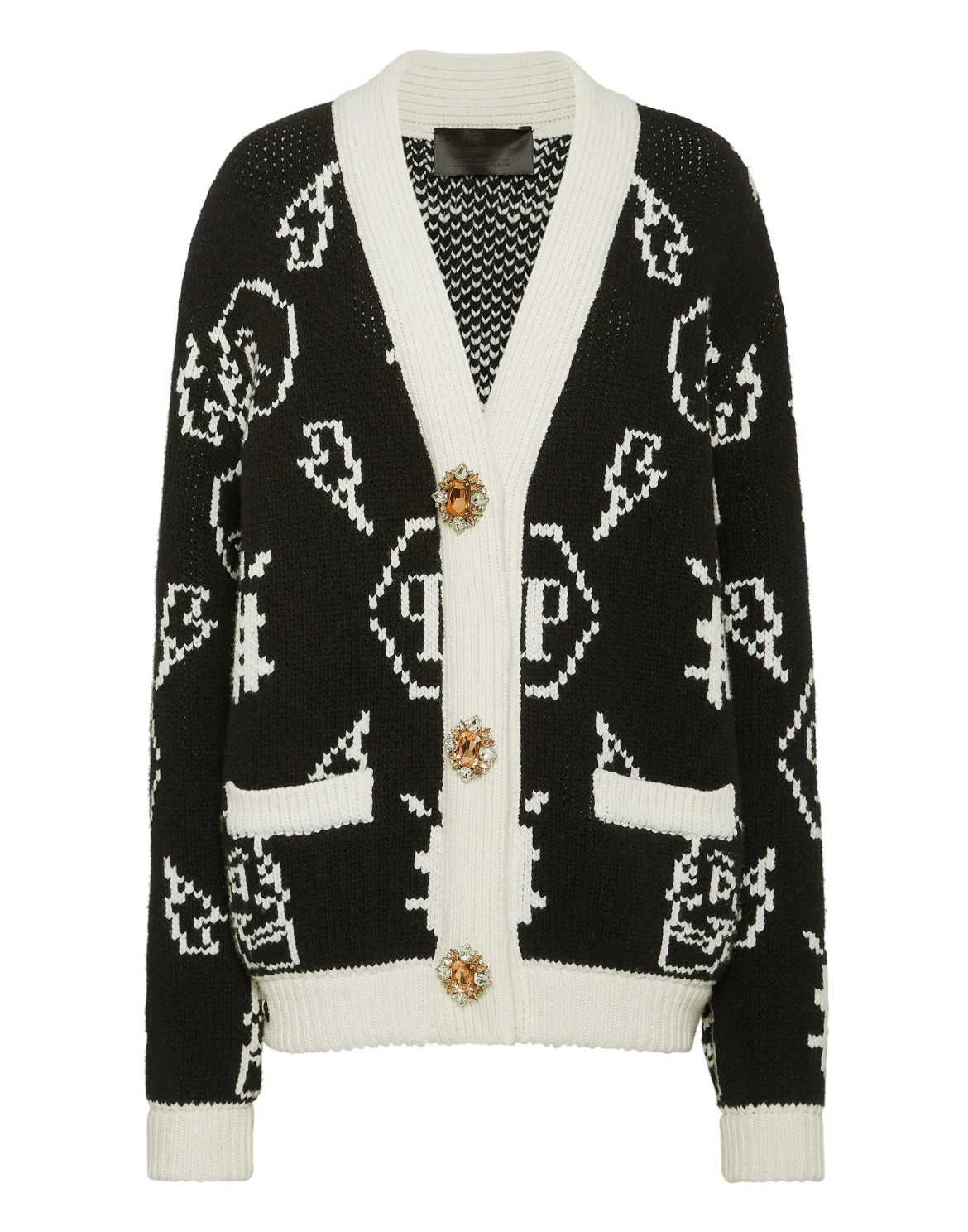 Jacquard Cardigan Monogram, цвет: Черный