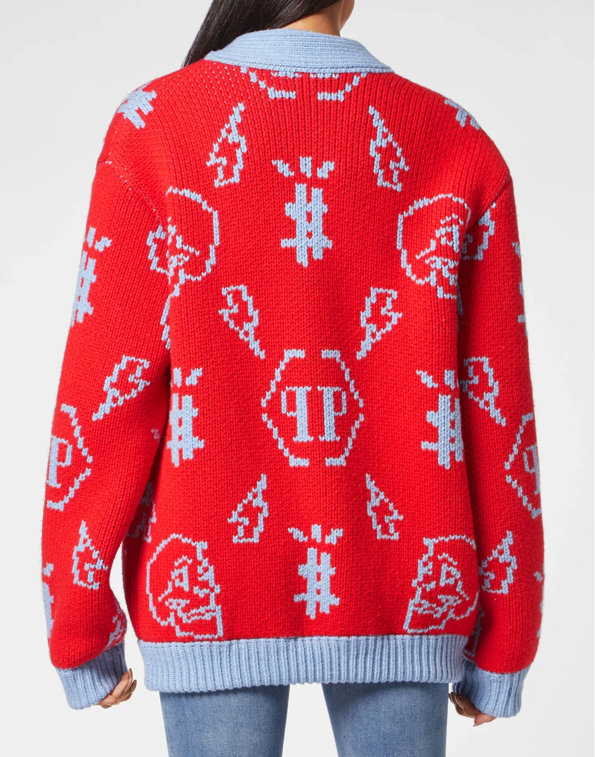 Jacquard Cardigan Monogram, цвет: Красный