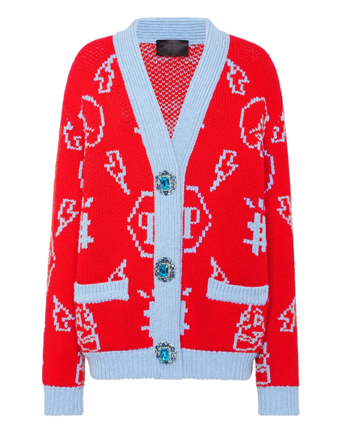 Jacquard Cardigan Monogram, цвет: Красный