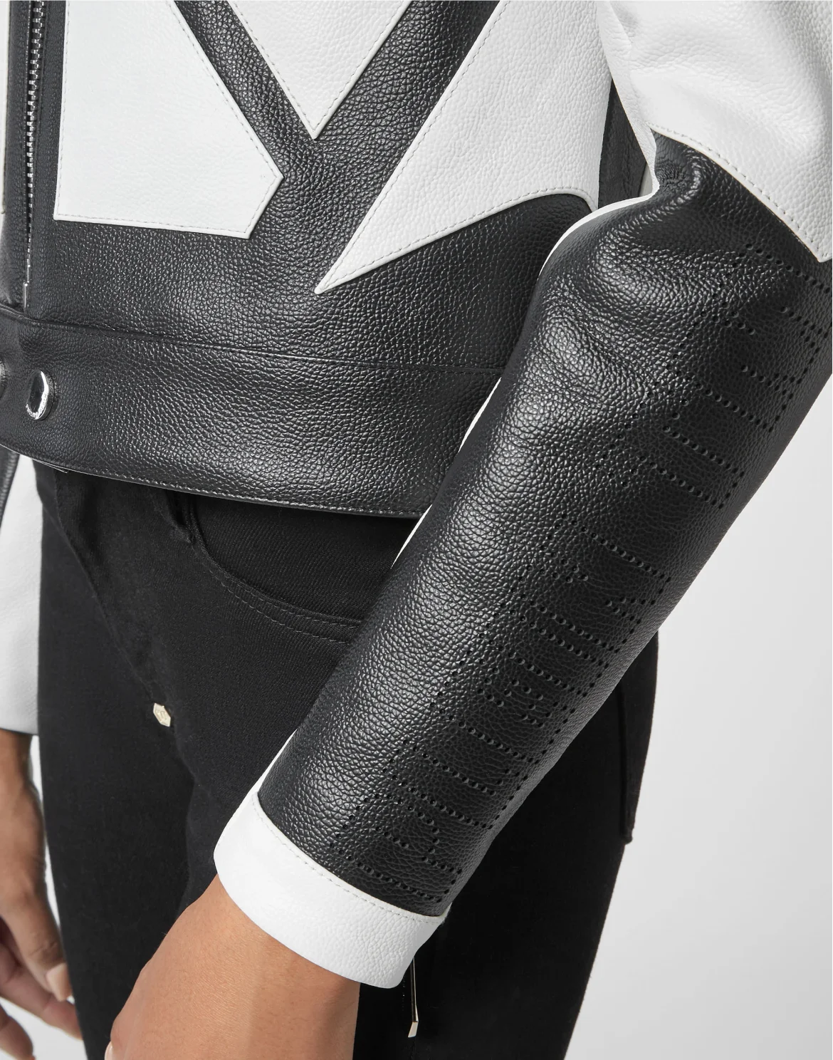 Leather Moto Jacket, цвет: Белый