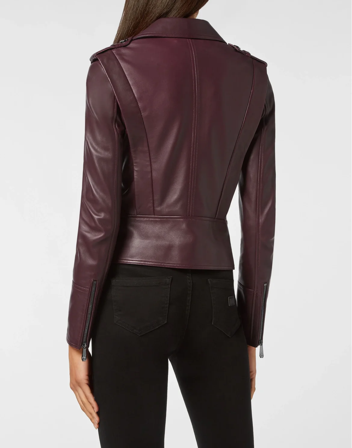 Leather Biker Jacket, цвет: Фиолетовый