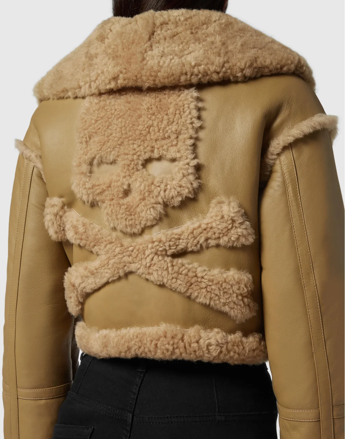 Shearling Jacket Skull, цвет: Бежевый