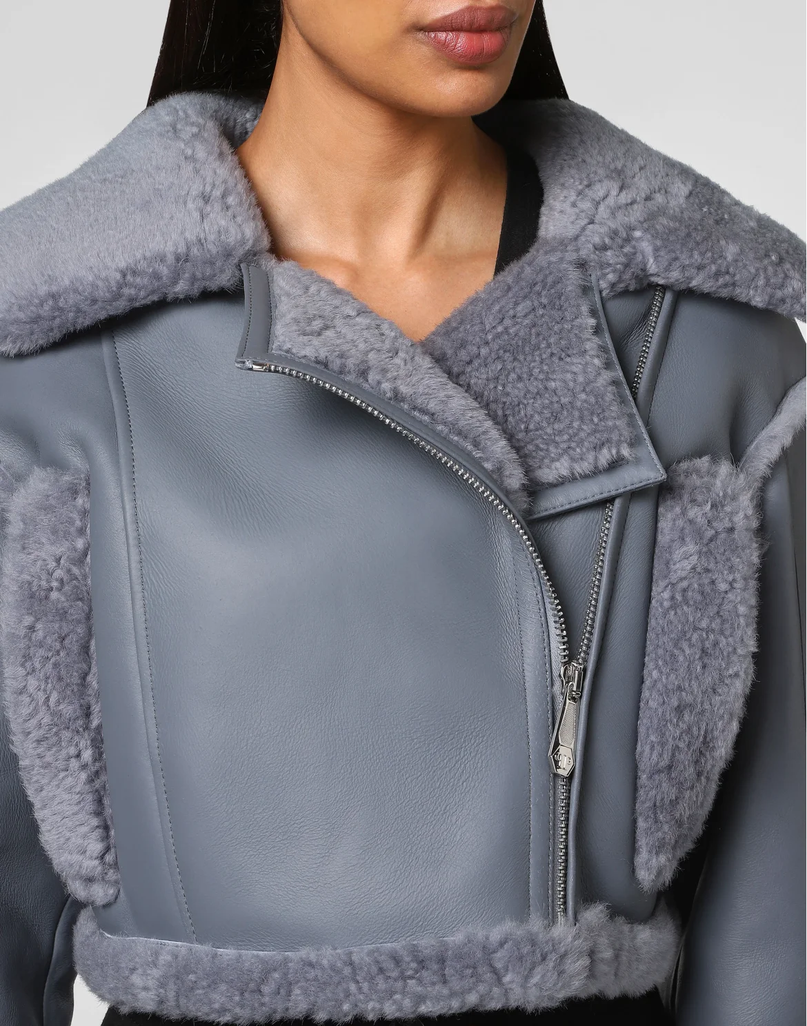 Shearling Jacket Skull, цвет: Голубой