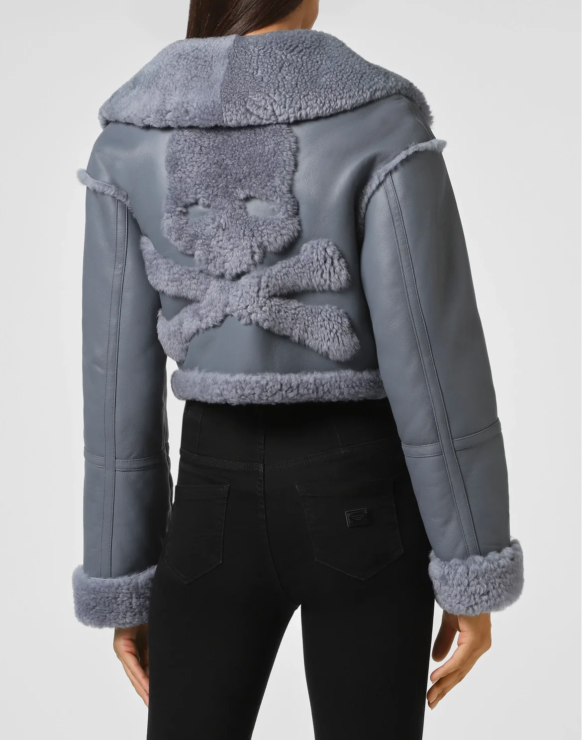 Shearling Jacket Skull, цвет: Голубой