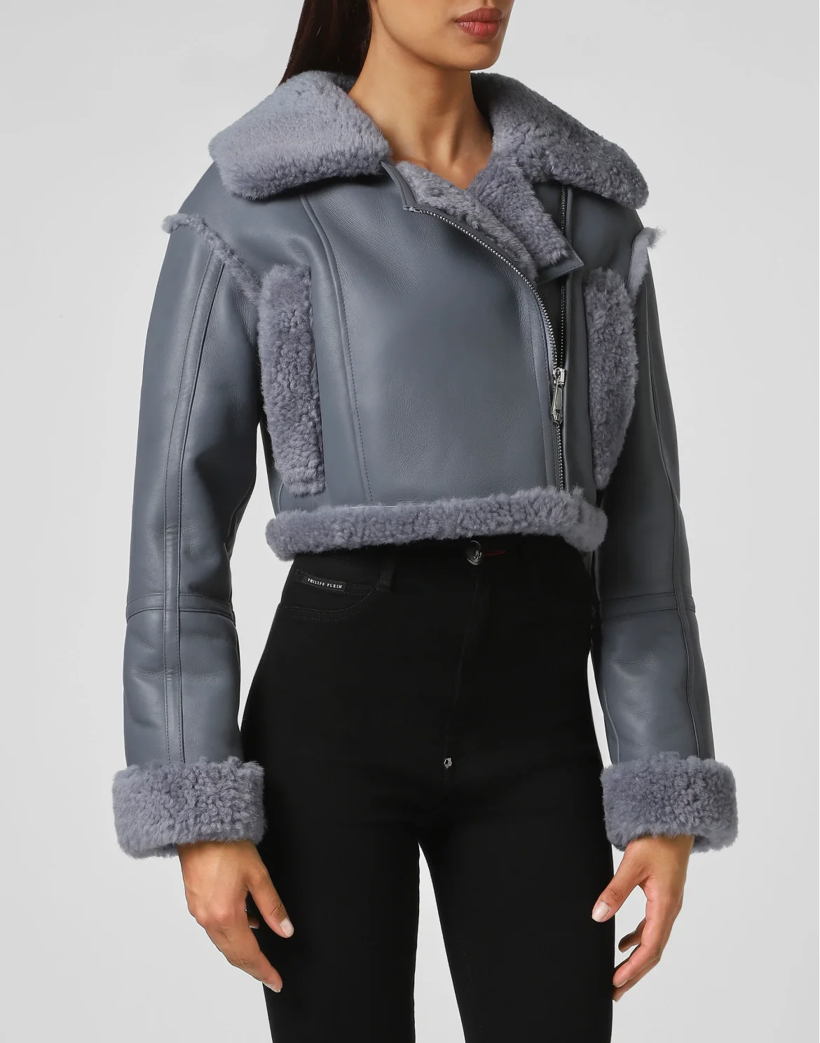Shearling Jacket Skull, цвет: Голубой