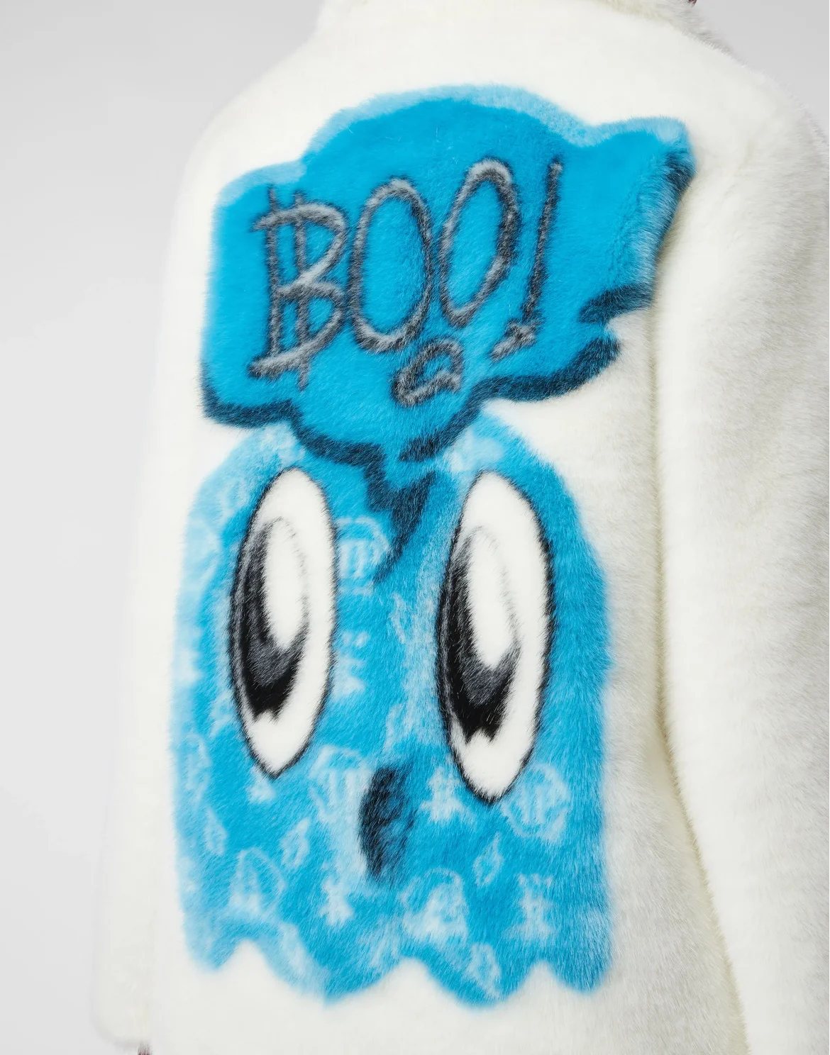 Eco fur Long Coat Monsters, цвет: Белый