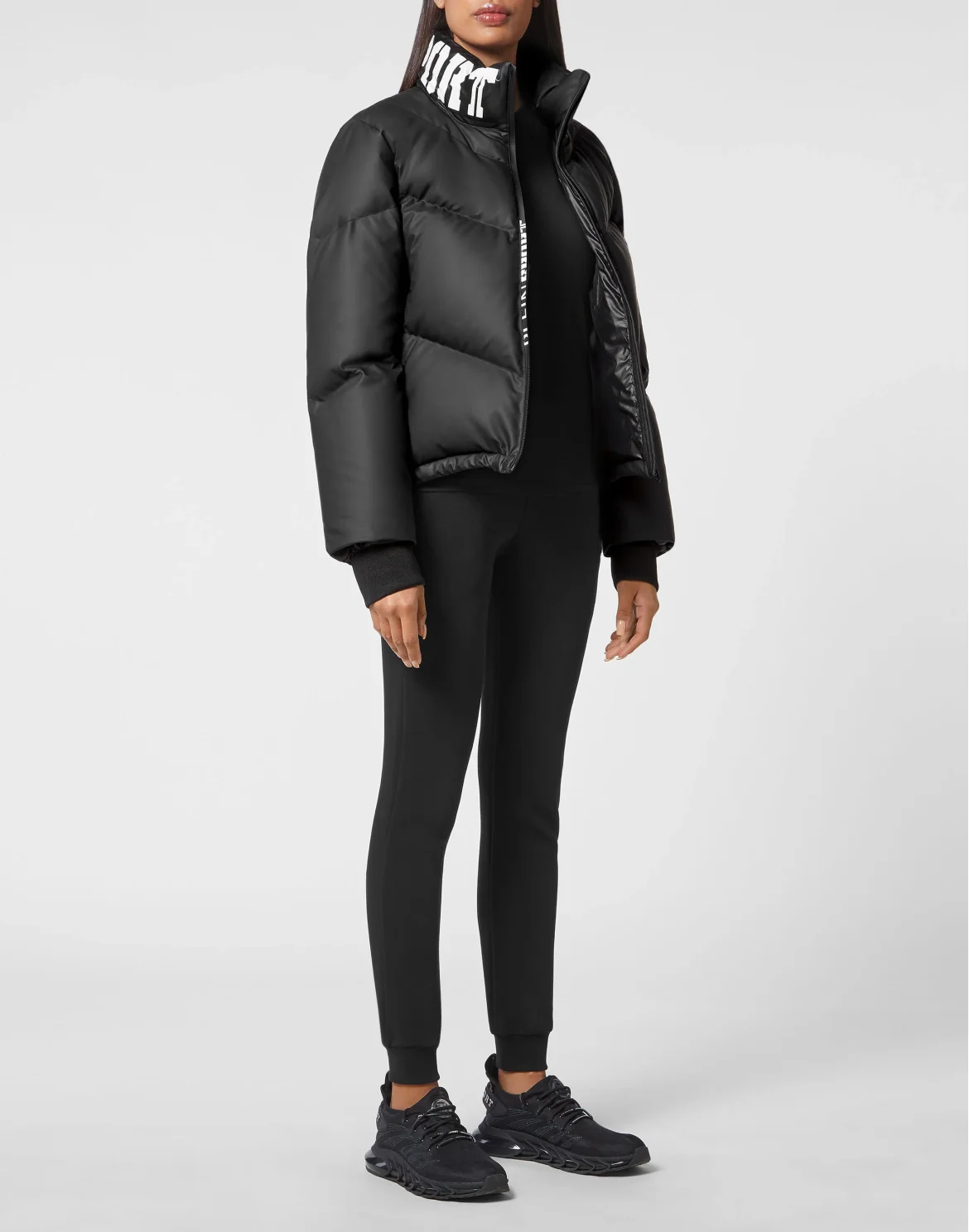 Nylon Down Jacket Tiger, цвет: Черный