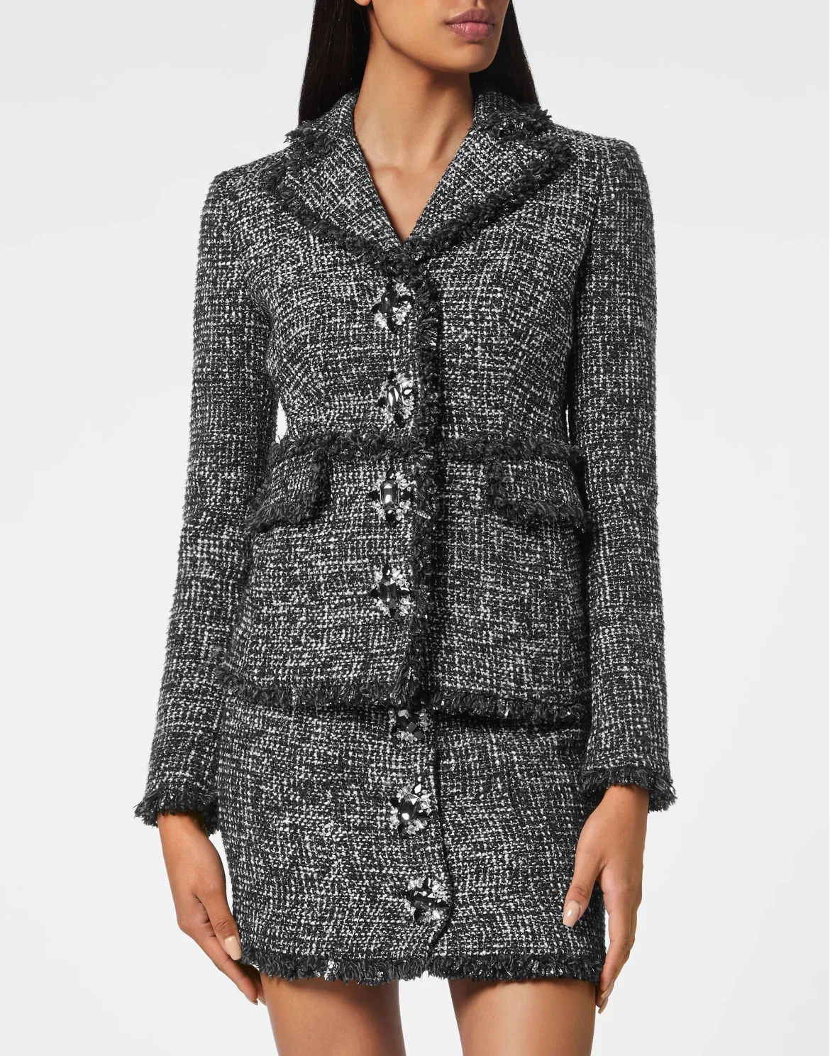 Tweed Blazer, цвет: Черный