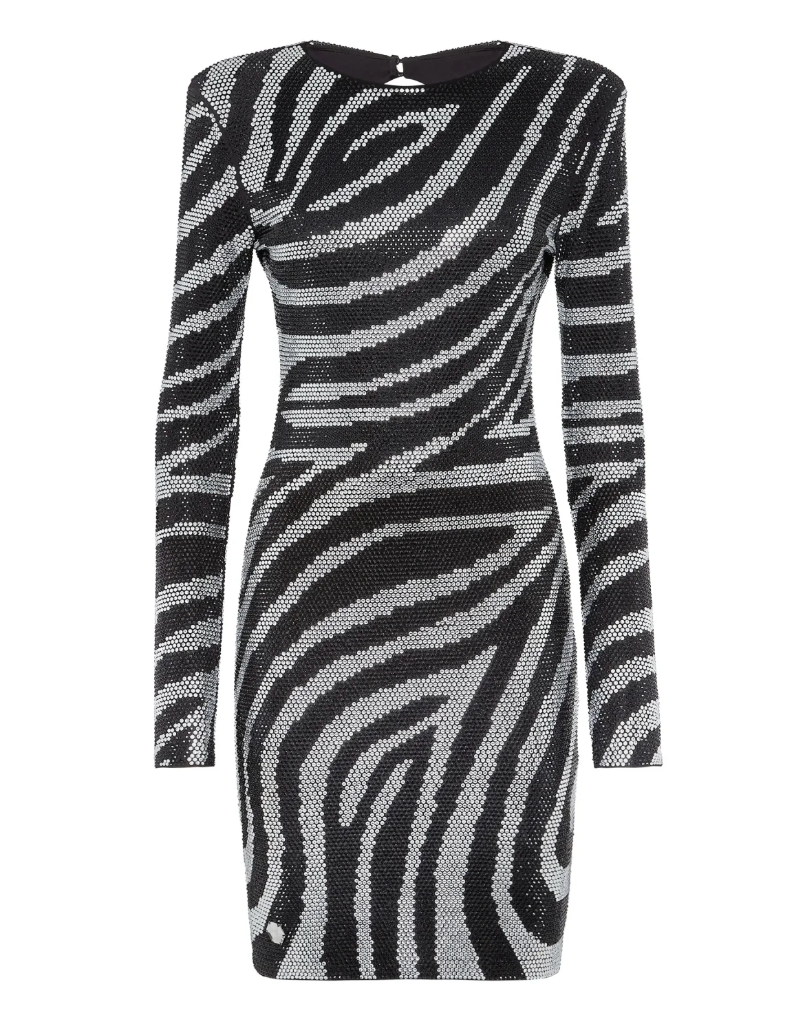 Mini Dress LS Crystal, цвет: Черный