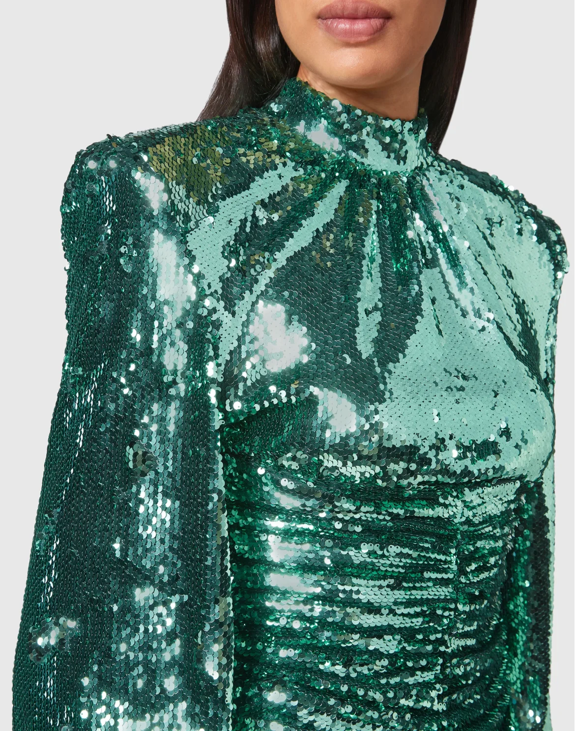 Midi Dress Paillettes, цвет: Зеленый