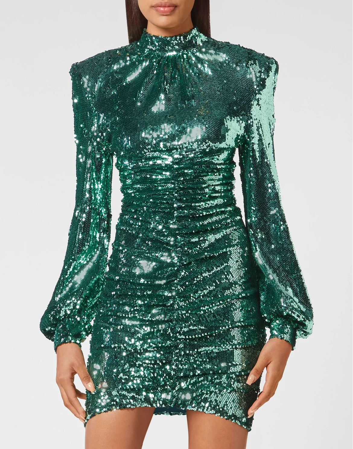 Midi Dress Paillettes, цвет: Зеленый