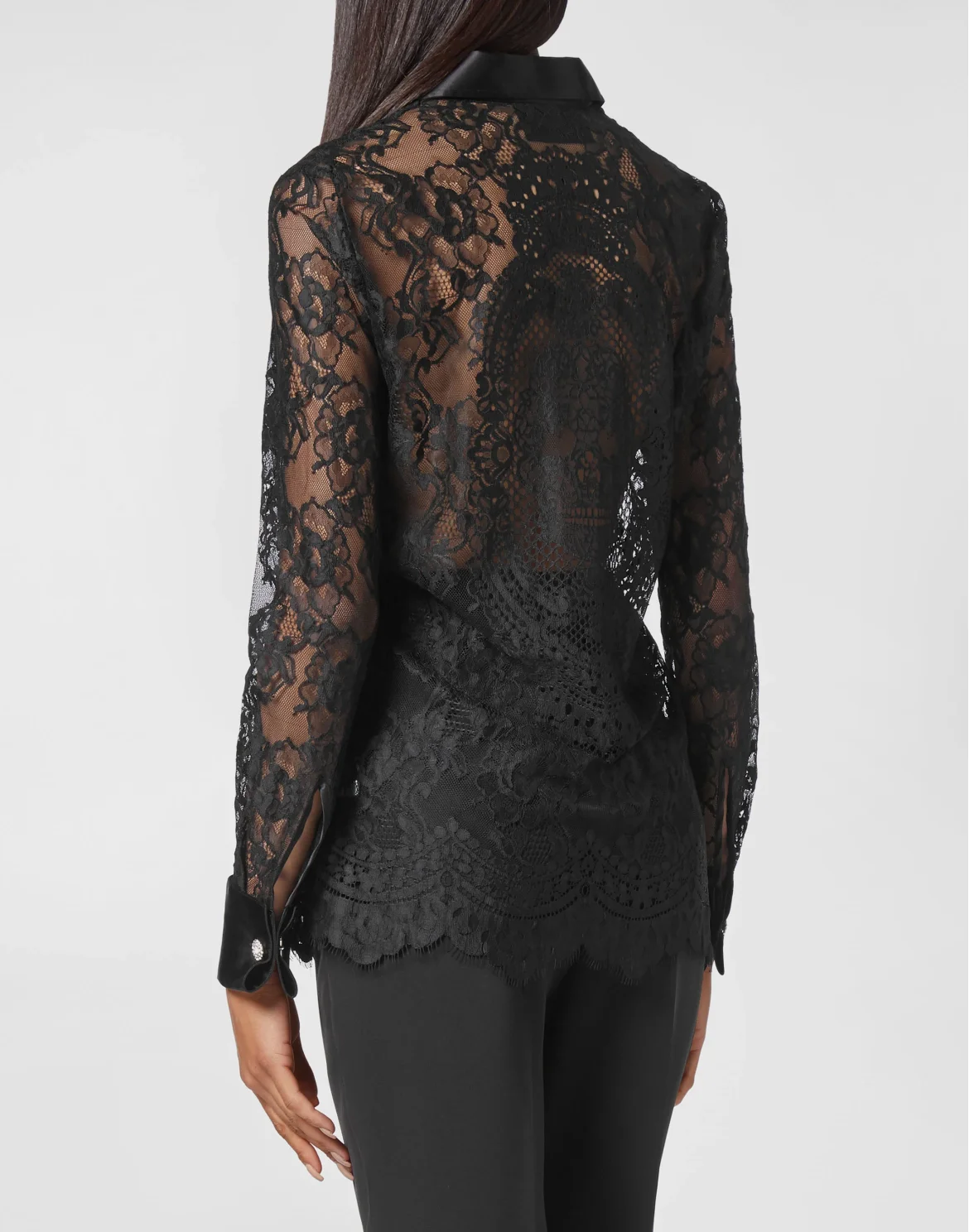 Lace Classic Shirt Lace, цвет: Черный
