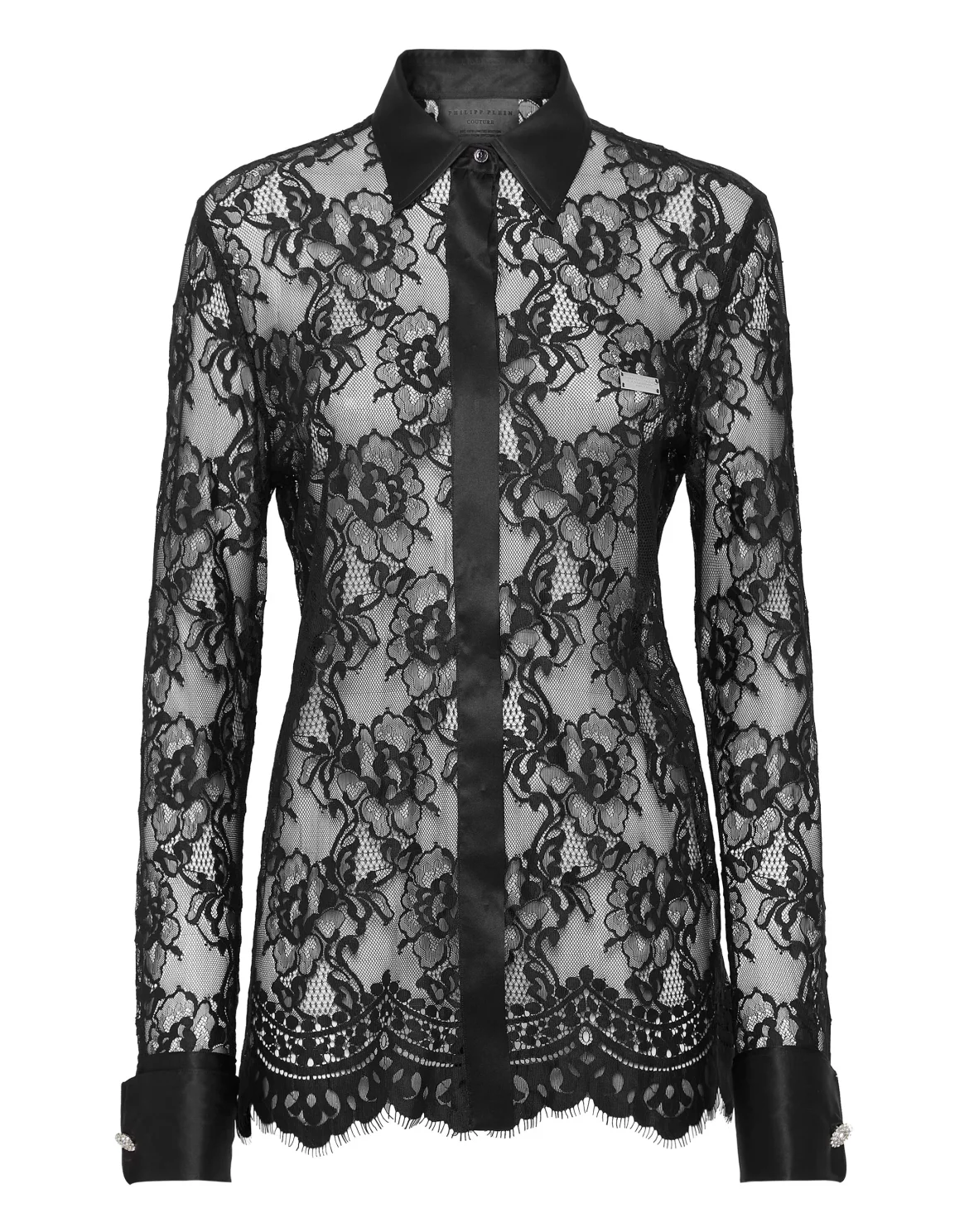 Lace Classic Shirt Lace, цвет: Черный