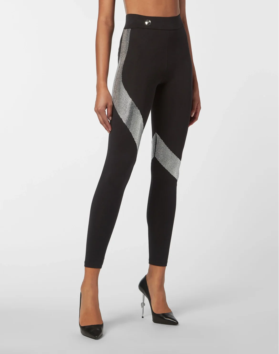 High Waist Leggings Crystal, цвет: Черный