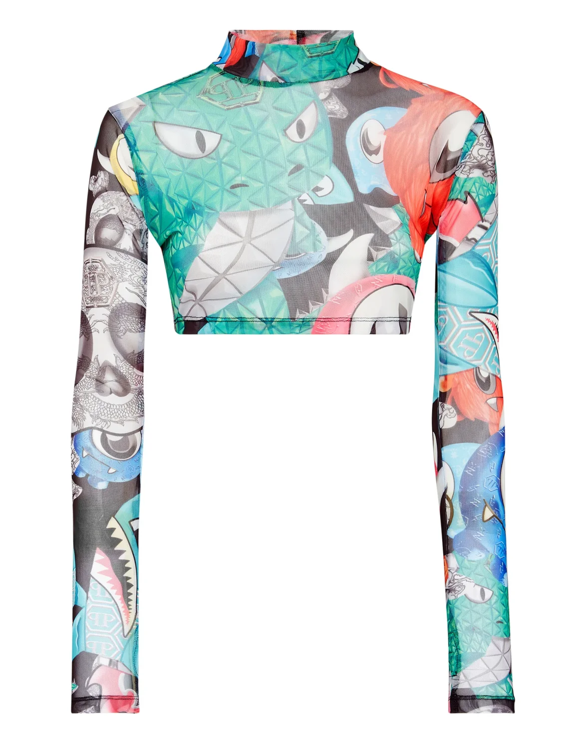 T-shirt Round Neck LS Monsters, цвет: Мультиколор